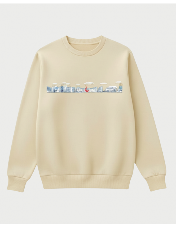 Campus Outlines Ribbed Sweater